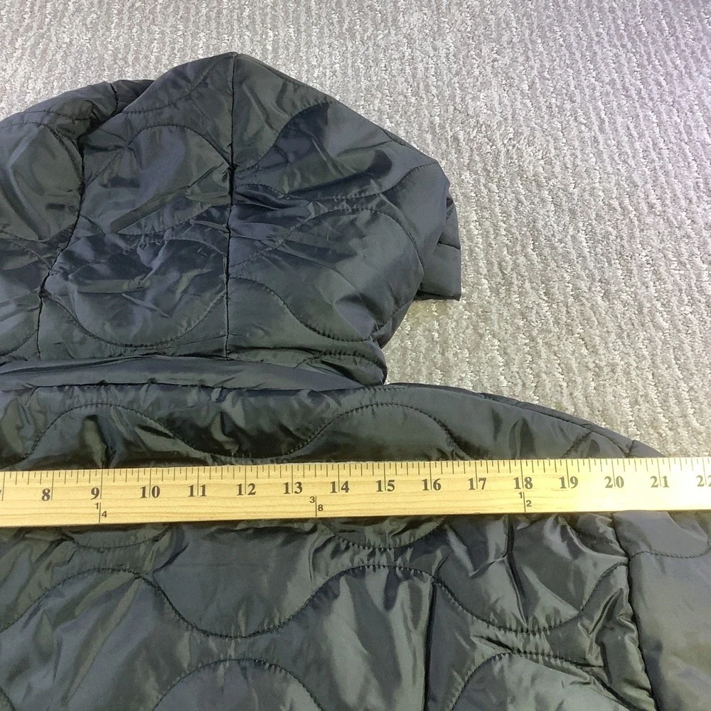 True‎ Religion Onion Quilt Puffer Jacket Black XL Detatchable Hood Full Zip NWT